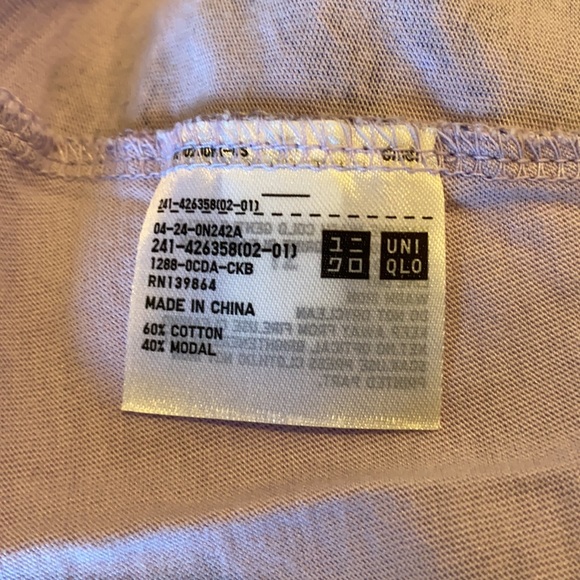 Uniqlo x Anna Sui Women Short Sleeve Tunic Purple - Picture 8 of 9